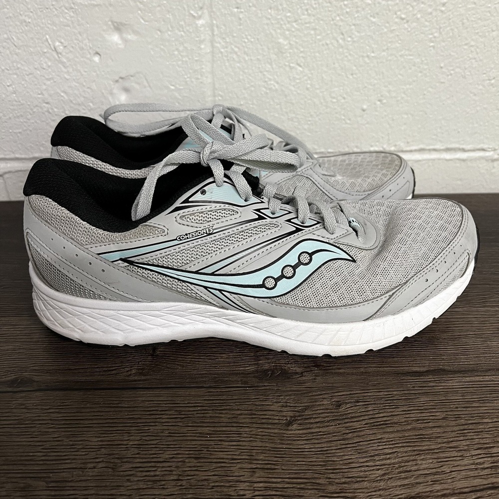 Saucony Cohesion 13 Womens Size 12  S10559-2 Gray Green Running Shoes Sneakers